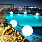 Modern PE Globe Outdoor Garden Light LED Rechargeable