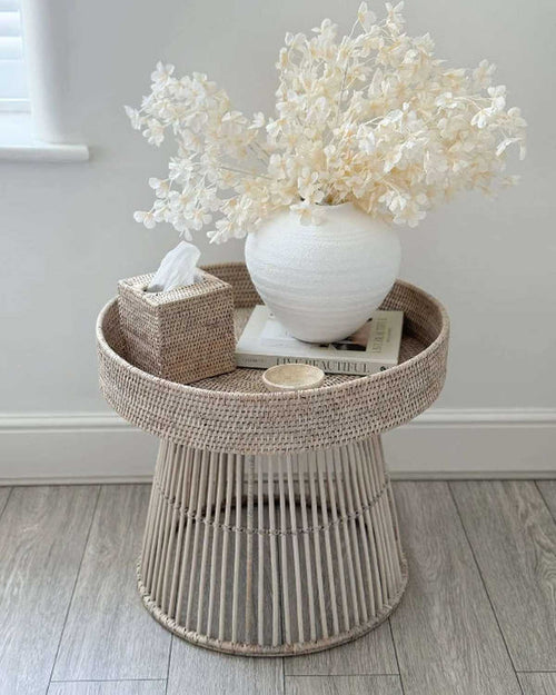 Artificial White Blossom Stem Faux Floral Branch Home Decor