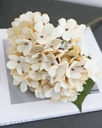 Artificial Short Soft Cream Hydrangea Stem Faux Flower Decor