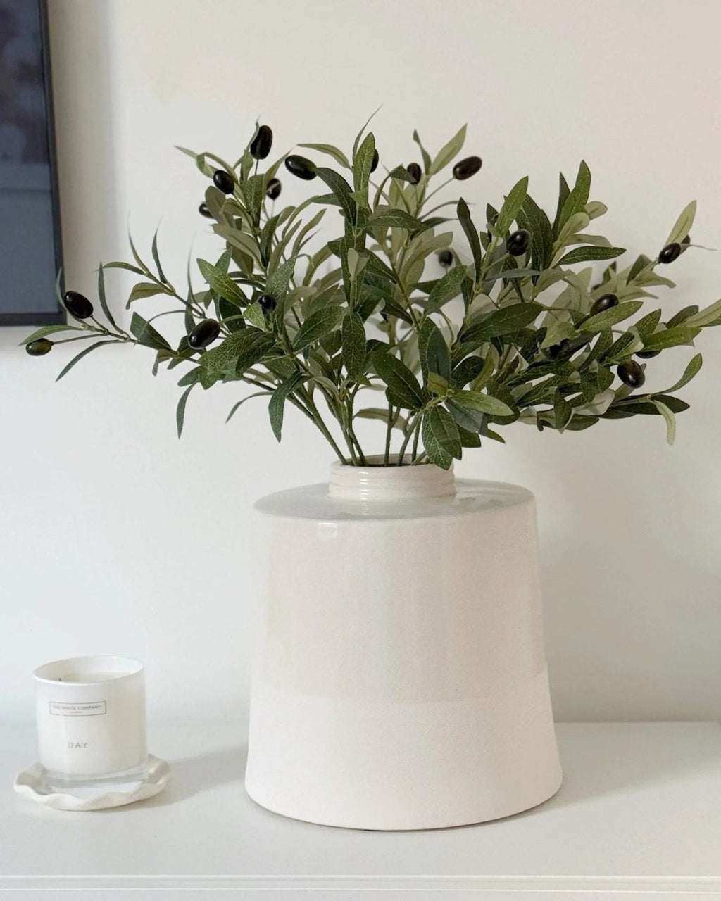 Artificial Standard Olive Stem Faux Botanical Home Decor