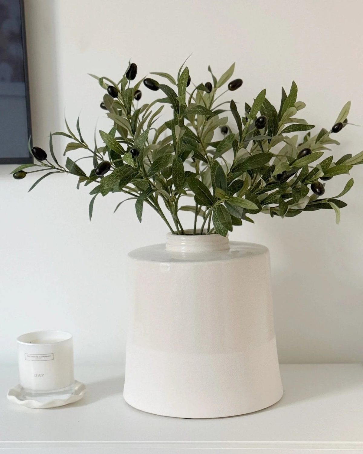 Artificial Standard Olive Stem Faux Botanical Home Decor