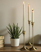 Antique Brass Effect Taper Candlestick Home Decor Glenbrookhome