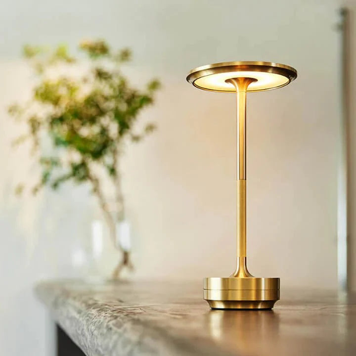 Glenbrookhome Dimmable Touch Table Lamp – Rechargeable LED Bedside Lamp for Bedroom, Living Room & Hotel