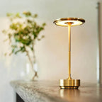 Glenbrookhome Dimmable Touch Table Lamp – Rechargeable LED Bedside Lamp for Bedroom, Living Room & Hotel