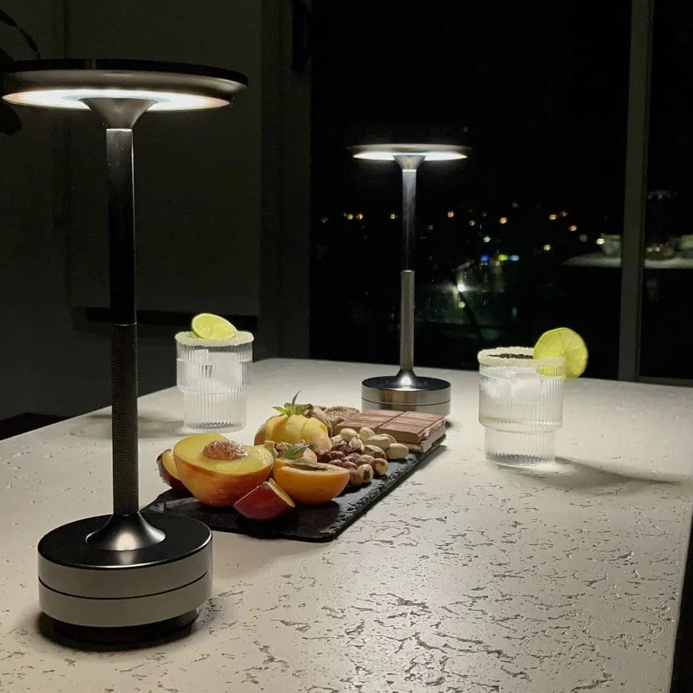 Glenbrookhome Dimmable Touch Table Lamp – Rechargeable LED Bedside Lamp for Bedroom, Living Room & Hotel