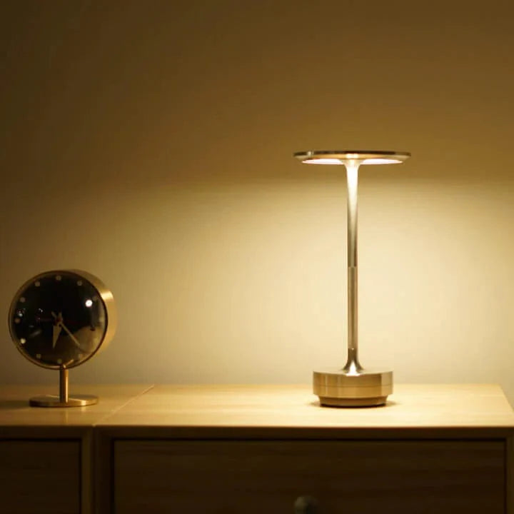 Glenbrookhome Dimmable Touch Table Lamp – Rechargeable LED Bedside Lamp for Bedroom, Living Room & Hotel