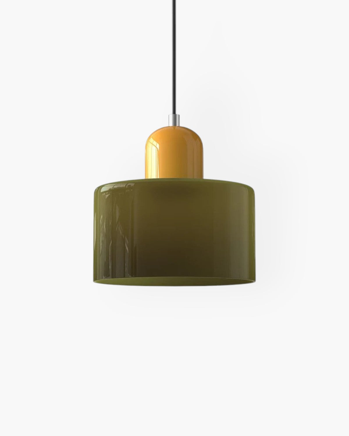 Modern Glass Cylinder Pendant 1-Light