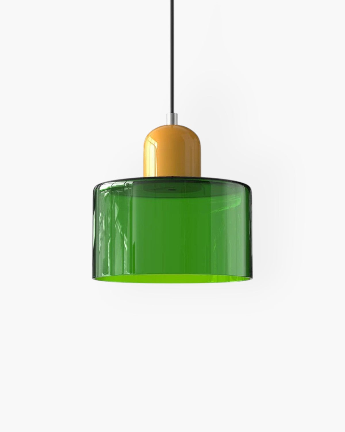 Modern Glass Cylinder Pendant 1-Light